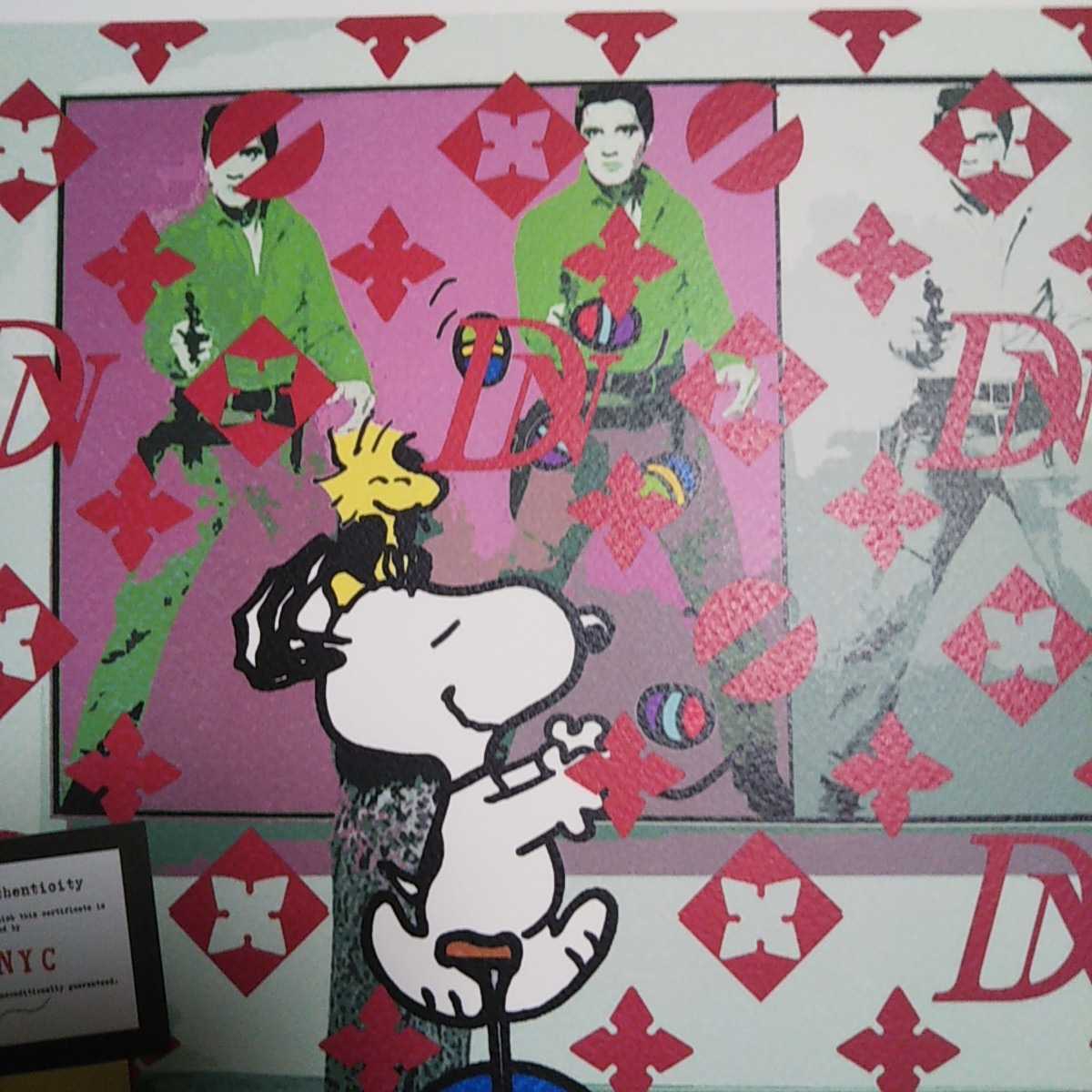 DEATH NYC 世界限定100枚 アートポスター スヌーピー SNOOPY ジャグリング 一輪車 LOUIS VUITTON ルイヴィトン エルビスプレスリー レッド DEATH NYC 世界限定100枚 世界限定100 mm02 激安通販のイーサプライ