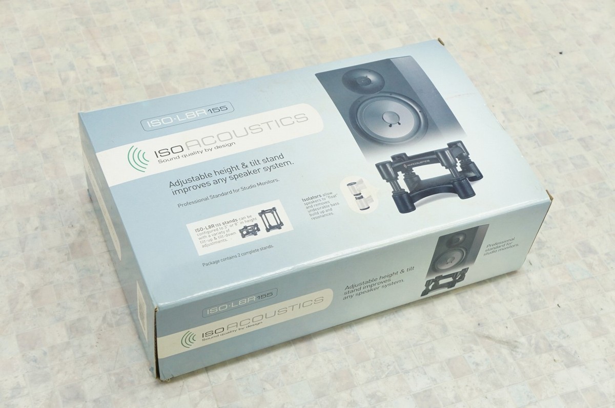 [未使用品] ISO Acoustics ISO-L8R155 モニタースピーカースタンド 元箱、取扱説明書付き □a253980z