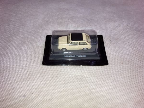10.コナミ Car of the 80's 1/64 日産 パオ Nissan PAO (PK10) 1989