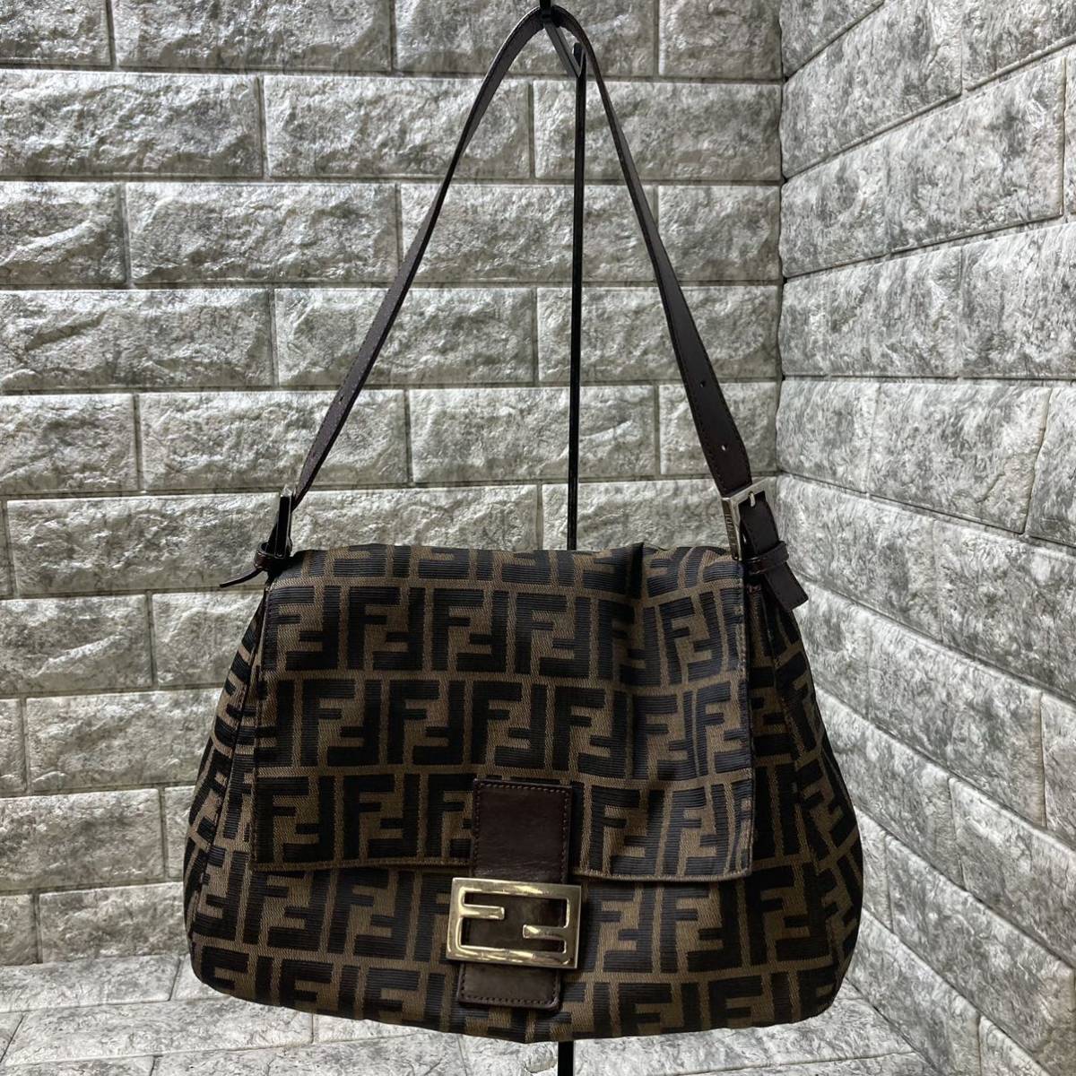 ik100501 フェンディ ズッカ FENDI マンマ 柄 ブラウン ワンショルダーバッグ ショルダーバッグ バケット 