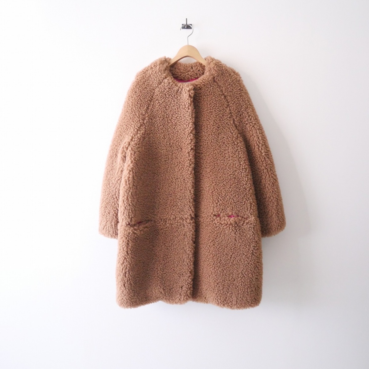 saqui ボア コート 上質］19AW シルク ベビーキャメル サキ (store) 0 