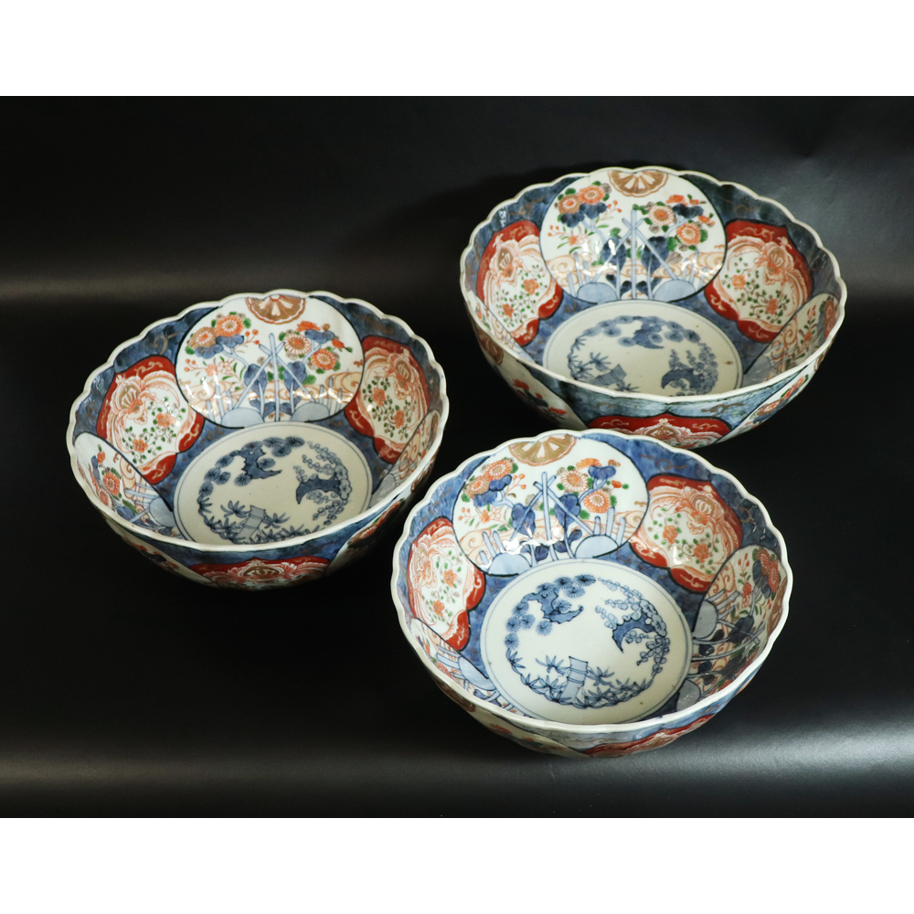 古伊万里色絵三果文鉢（江戸時代 所載品） 東洋古陶磁の前坂晴天堂 古