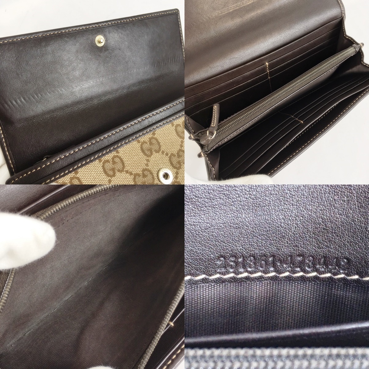 GUCCI グッチ 251861 ラブリーハート GGキャンバス 長財布 ブラウン 茶 