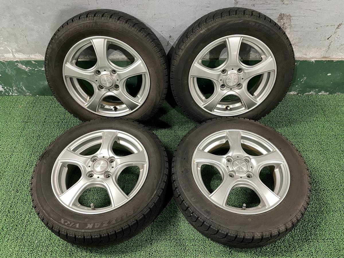 VIOLENTOホイール 14x4.5J +45 冬タイヤ付き 155/65 4本セット 売切(