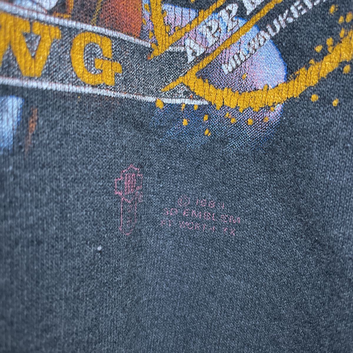 80s 3D EMBLEM ハーレーダビッドソン スエット スウェット Tシャツ 