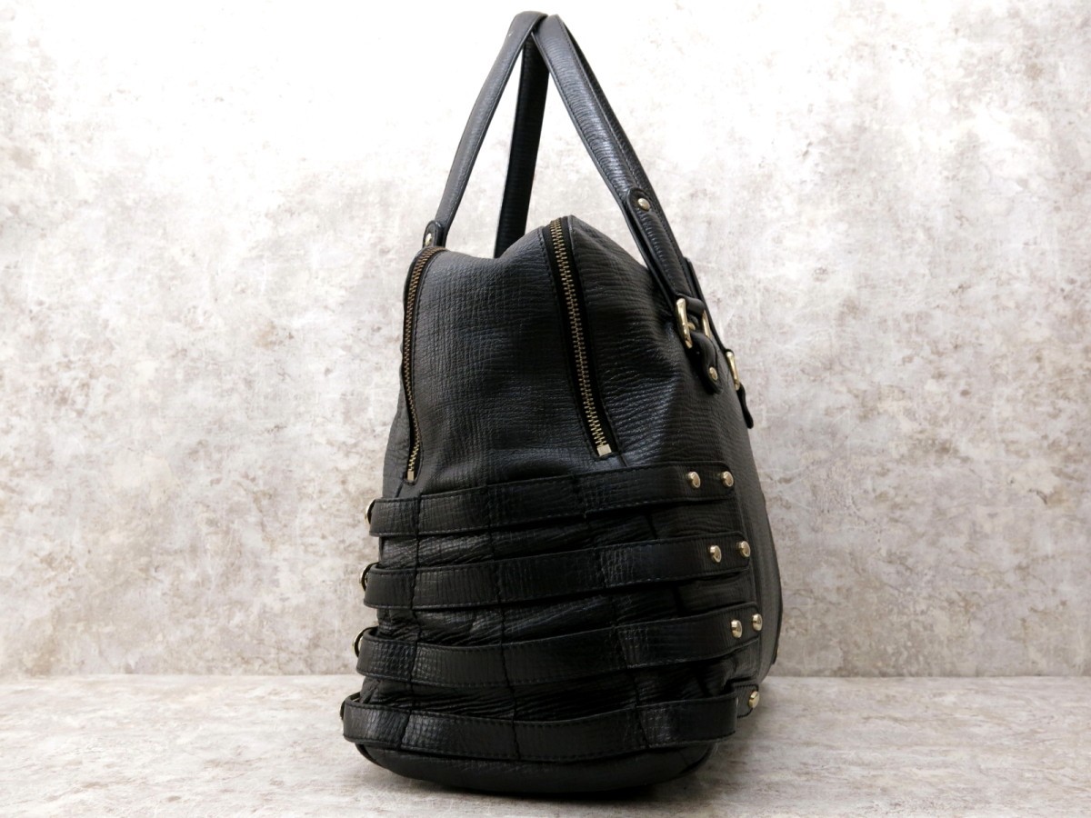□美品□JIMMY CHOO ジミー チュウ□メンズ□ベルト デザイン□レザー 