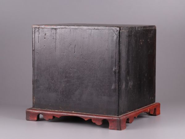 古美術 朝鮮漆器 李朝 木製漆塗 螺鈿細工 小箪笥 古作 細密細工 時代物 極上品 初だし品 871_3