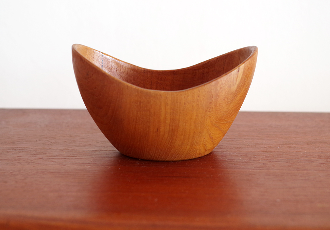 Stig Carved Teak Sweden Vemdalen Sandkvist - ⁄ チーク 195X by Bowl