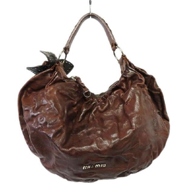 【正規品，定番人気】 ミュウミュウ レザーハンドバッグ ショルダーバッグ(かばん、バッグ)｜売買されたオークション情報、yahooの商品情報をアーカイブ公開 - オークファン かばん、バッグ