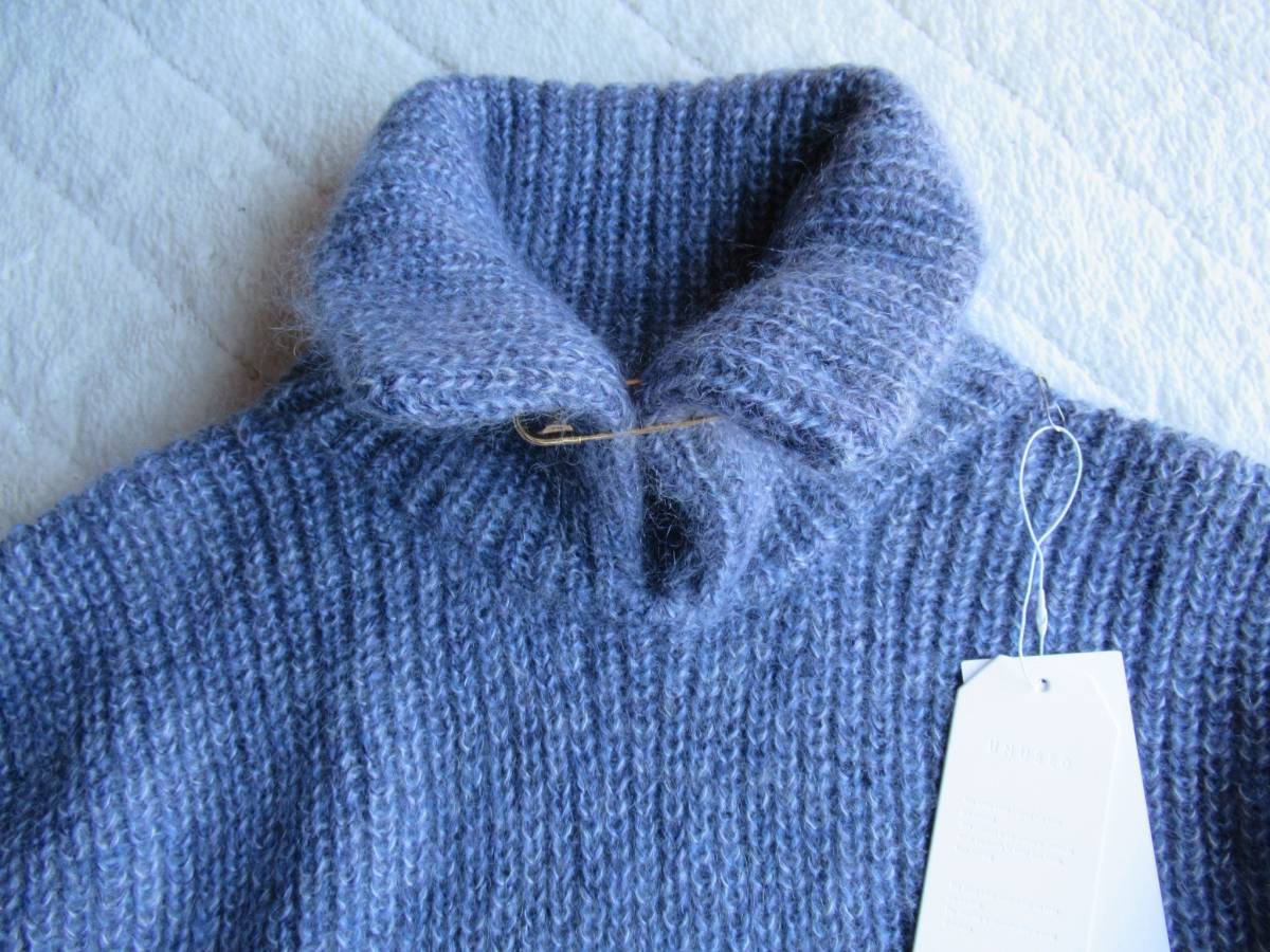 UNUSED(アンユーズド)21AW Sleeve Quarter Collectionの新作、Three UNUSED 0 unused アンユーズド モヘアカーディガン 中古UNUSED ブルー 21aw モヘア US2364&frasl;003 サイズ1 タートルネックニット