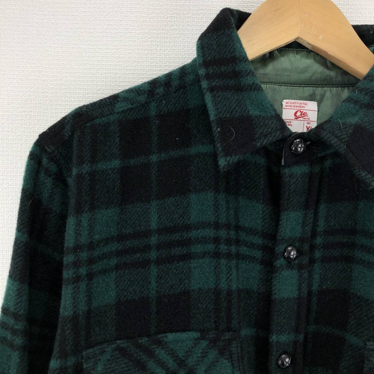 COOTIE クーティー ウールシャツ チェック XL 10091280