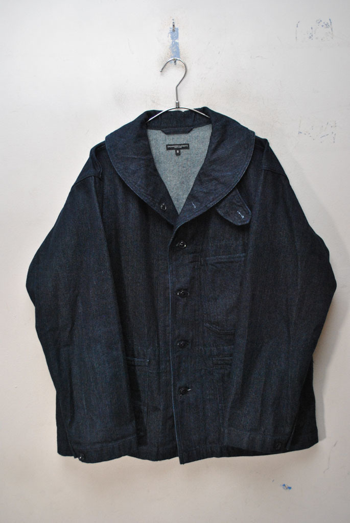 ENGINEERED GARMENTS SHAWL COLLAR JACKET 10OZ BROKEN DENIM エンジニ