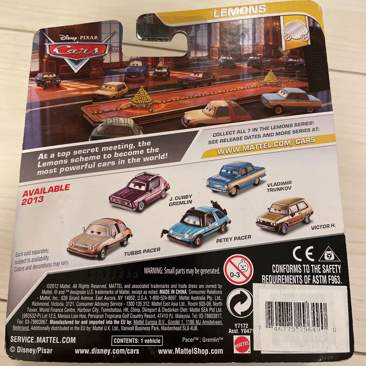 マテル カーズ PETEY PACER トーチ ペーサー MATTEL CARS ミニカー