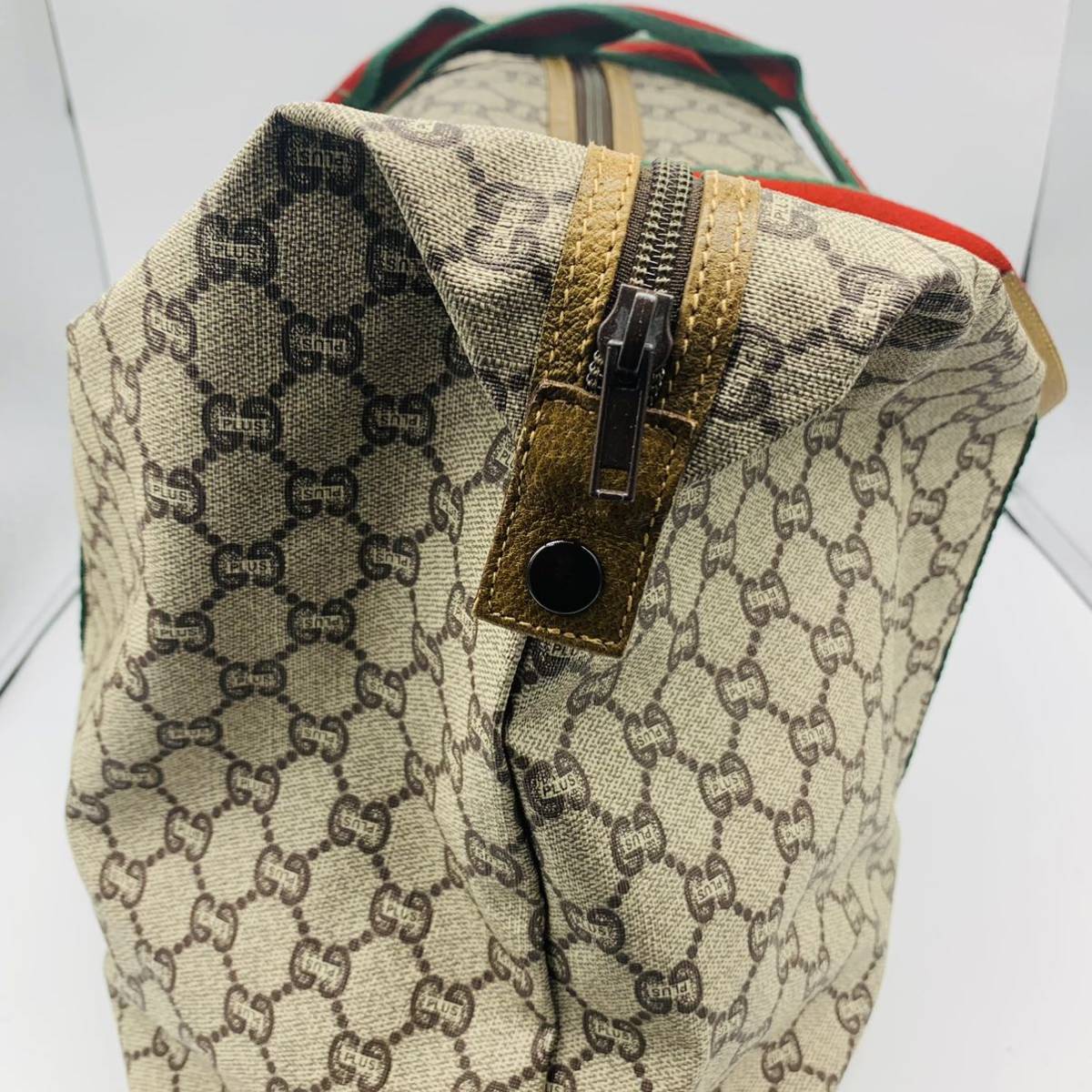 グッチ ＧＧ ボストンバッグ シェリーライン GG柄 トラベルバッグ 旅行鞄 GUCCI オールドグッチ グッチプラス ヴィンテージ シェリーライン GG