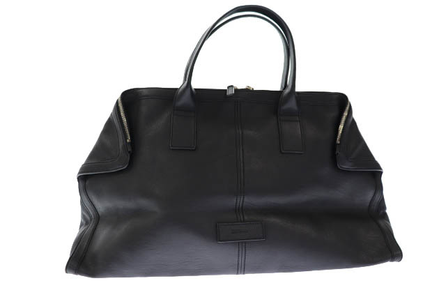 アレキサンダーマックイーン ALEXANDER MCQUEEN De Manta デ マンタ レザー ボストン トート バッグ 338813 黒 ブラック ▲●