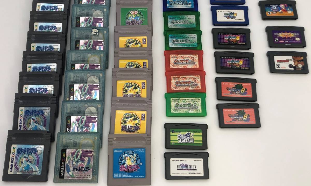 77本まとめて ゲームボーイ アドバンス カラー ポケモン ロックマン  