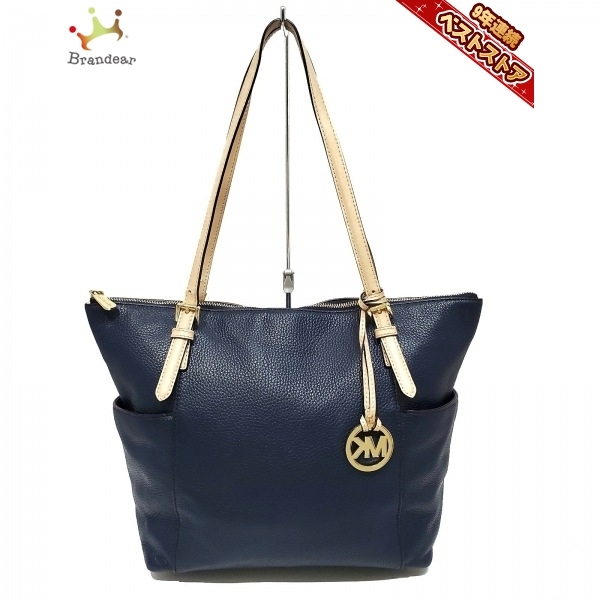 マイケルコース MICHAEL KORS ショルダーバッグ - レザー ネイビー 