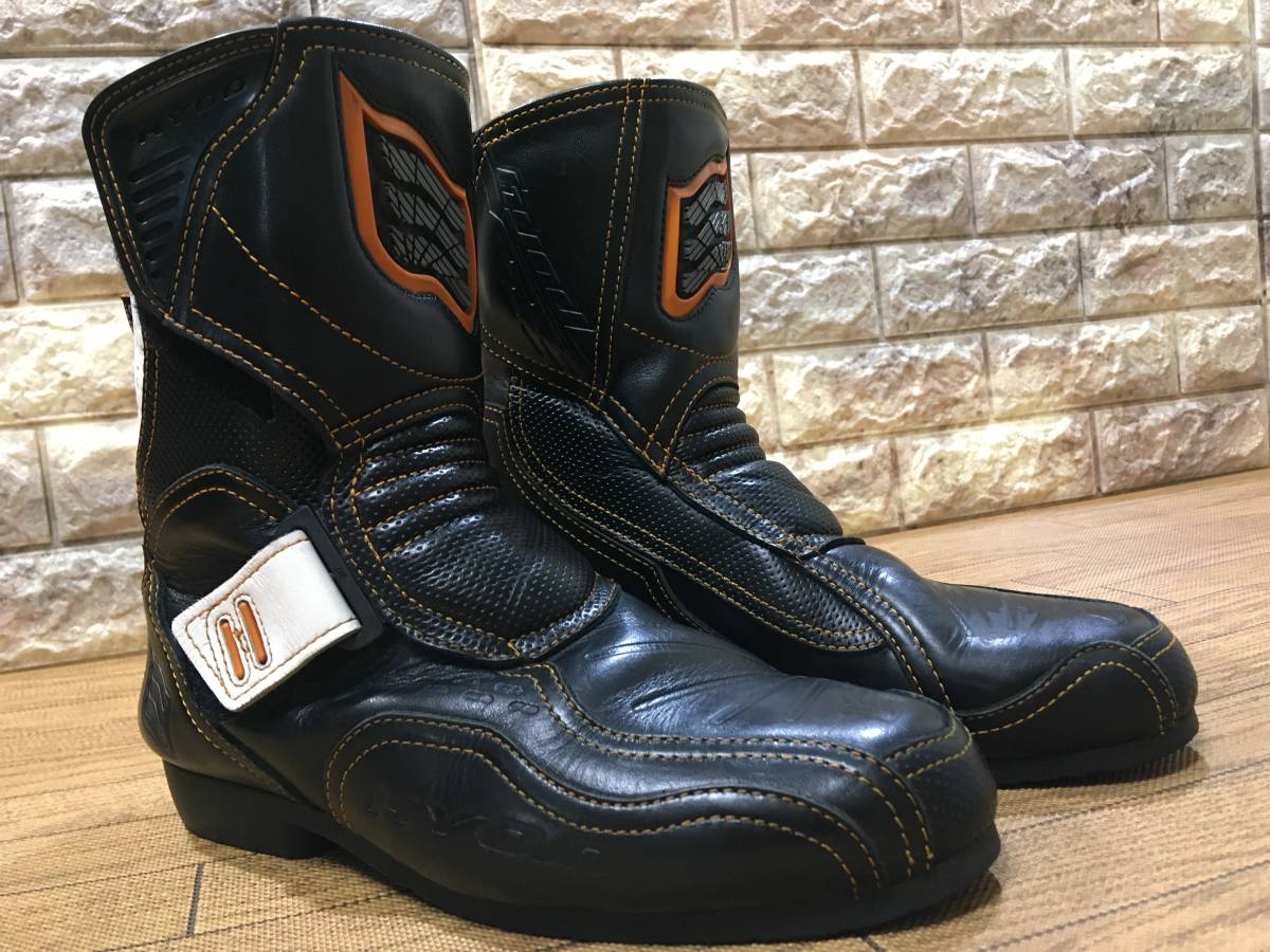 美品】HYOD BOLGA D3O 25.0㎝ レザーブーツ ヒョウドウ バイク
