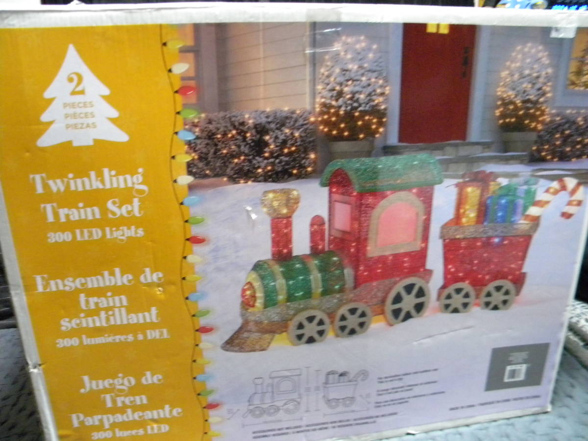 ☆クリスマス☆キラキラ光る列車セットLEDライト300個☆トレイン