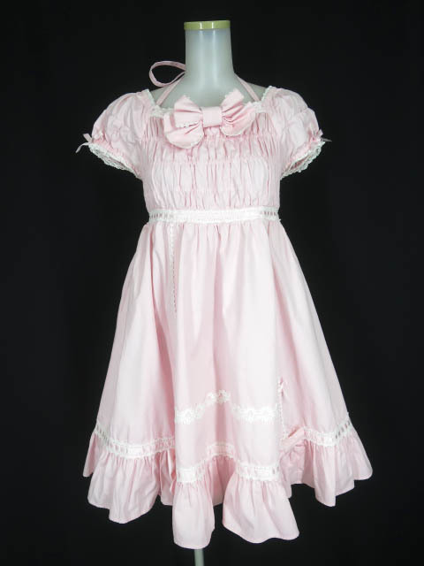 アンジェリックプリティ シャーリングワンピース Angelic Pretty Shirring OP Pretty（ひざ丈ワンピース）のフリマ