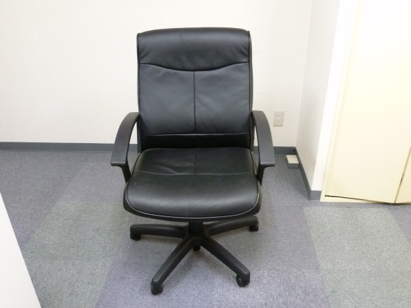 ■■■１円～パソコンチェア【ブラック】 オフィスチェアー 椅子_1