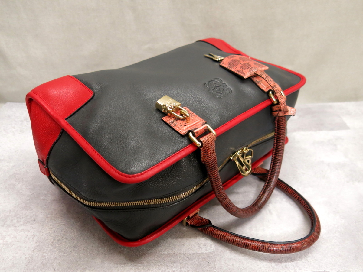 超美品○LOEWE ロエベ○アマソナ35○アナグラム ロゴ型押し 超美品○LOEWE ロエベ○アマソナ35○アナグラム ロゴ型押し