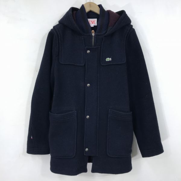 D510-O◇ヨーロッパ製◇LACOSTE ラコステ ウールコート◇size50 