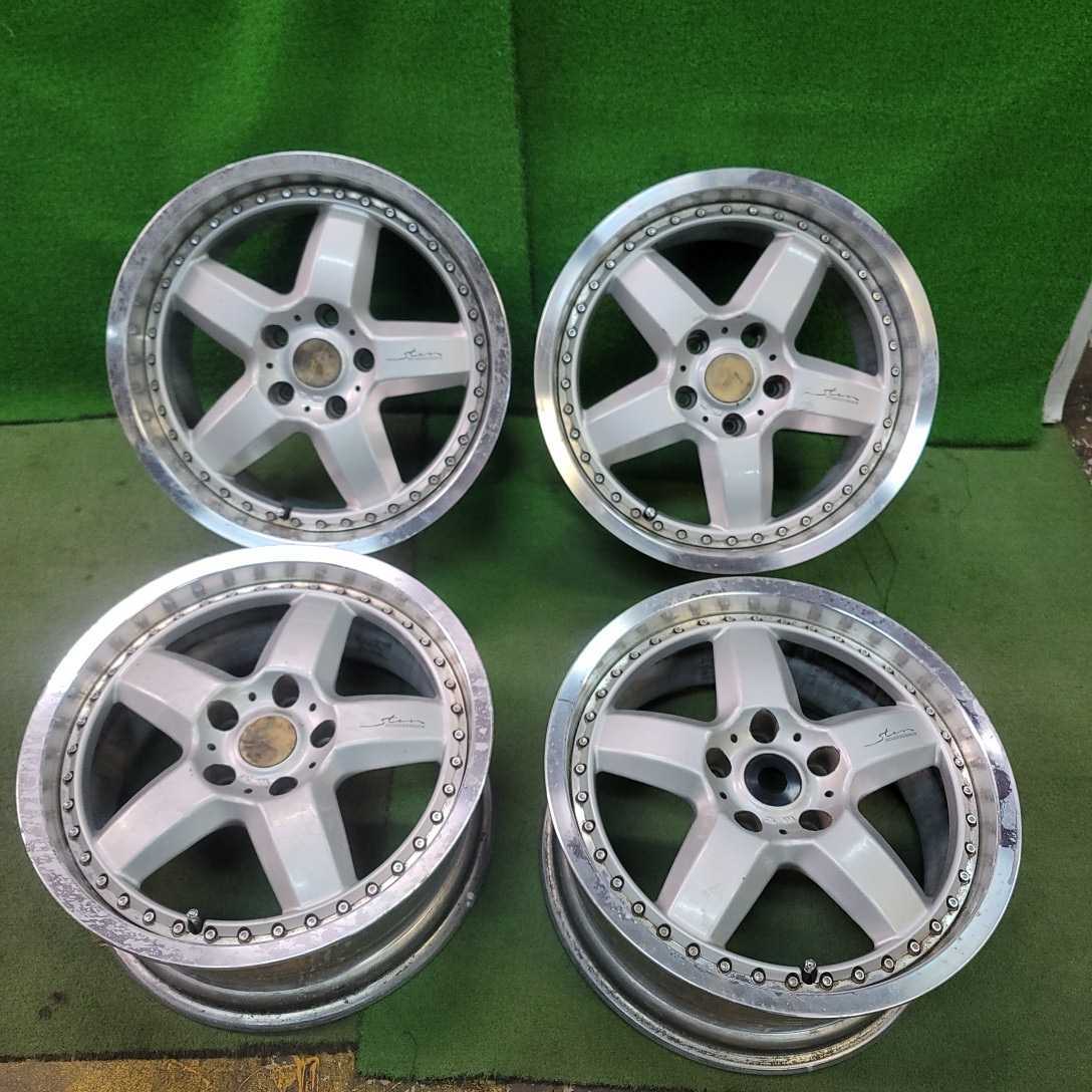 3ピース HINODES Ster 17インチ★8JJ OFF：+35 9JJ OFF：+39 PCD:114.3-5H ハブ径；73 4本　MADE IN JAPAN