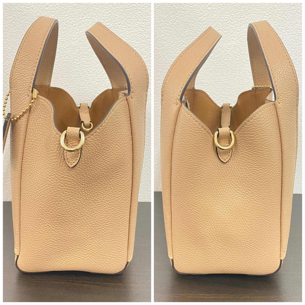 美品✨コーチ ハドリー 2way ショルダーバッグ レザー ベージュ