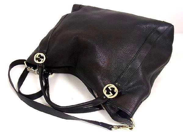 1円 GUCCI グッチ 323675 レザー 2WAY ハンドバッグ ショルダー トート