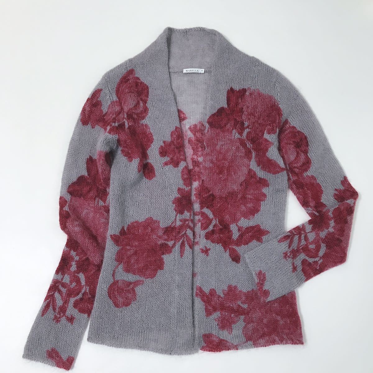 Marella マレーラ 洗える モヘア素材 フラワープリント カーディガン M グレー 花柄 ニット トップス マックスマーラ Max Mara その他 売買されたオークション情報 Yahooの商品情報をアーカイブ公開 オークファン Aucfan Com