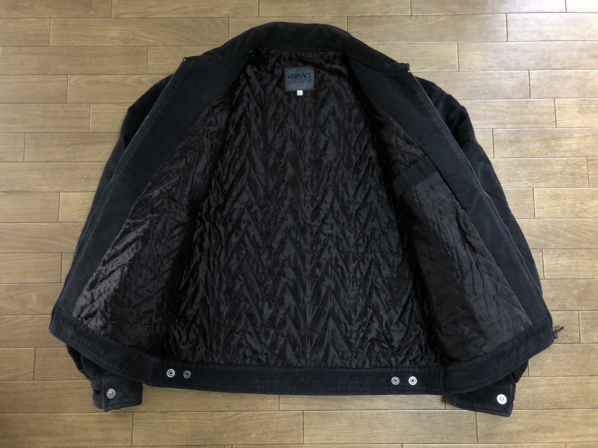 90s Versace jeans couture イタリア製 ベロア 中綿 ブルゾン 90s Versace jeans couture イタリア製 ベロア 中綿 ブルゾン