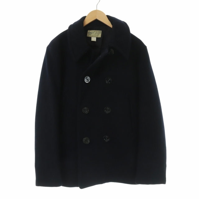 RRL ダブルアールエル Pコート L RRL レザートリム ピーコート Wool