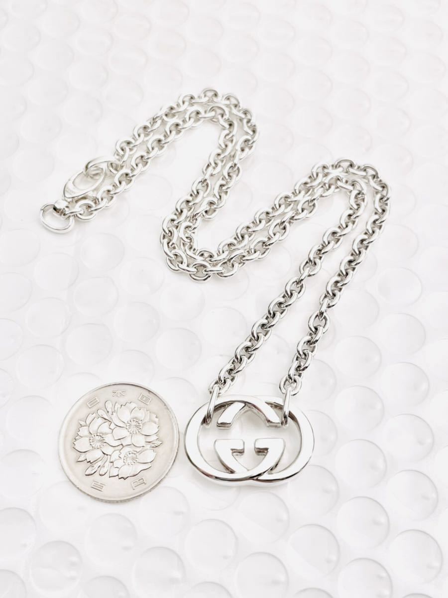 超美品！送無】GUCCI☆グッチWGロゴ ネックレス シルバー925 リング