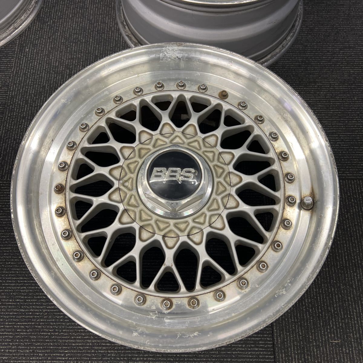 当時物 旧車 BBS RS036 15インチ7J+25 4H-114.3 4本セット 15インチ +25 BBS 7J＋25 希少！BBS 付き