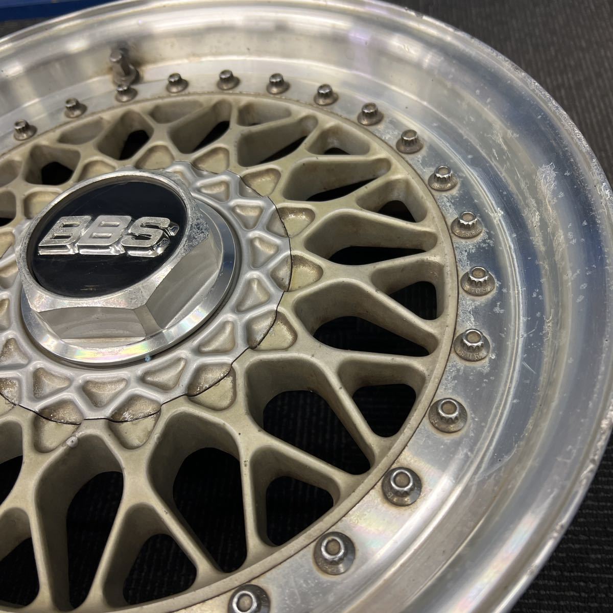 当時物 旧車 BBS RS036 15インチ7J+25 4H-114.3 4本セット 15インチ +25 BBS 7J＋25 希少！BBS 付き