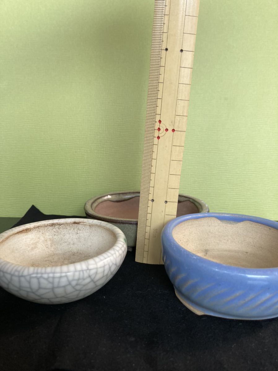 盆栽鉢 10点セット 古鉢小鉢 豆鉢ミニ鉢 時代物 盆栽鉢 10点セット 古