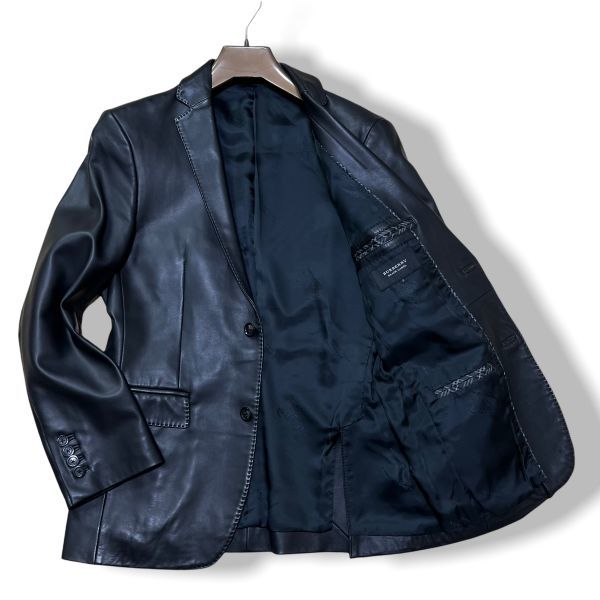 数量限定，本物保証 シックな大人の高級感 BURBERRY BLACK LABEL/バーバリー ブラックレーベル テーラードジャケット レザー S ブラック 黒 羊革 秋冬 ＃29(Sサイズ)｜売買されたオークション情報、yahooの商品情報をア Sサイズ