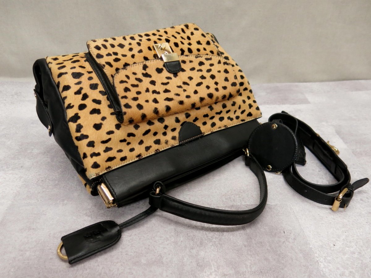 ○超美品○TORY BURCH トリーバーチ○ハラコ カーフ レザー 本革○2way 