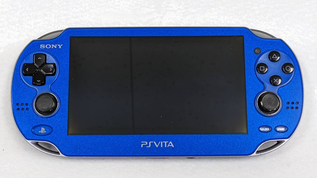 ◎中古!!旧型 PSVita PCH-1100 サファイアブルー 8GBメモカ付 ※未掃除 