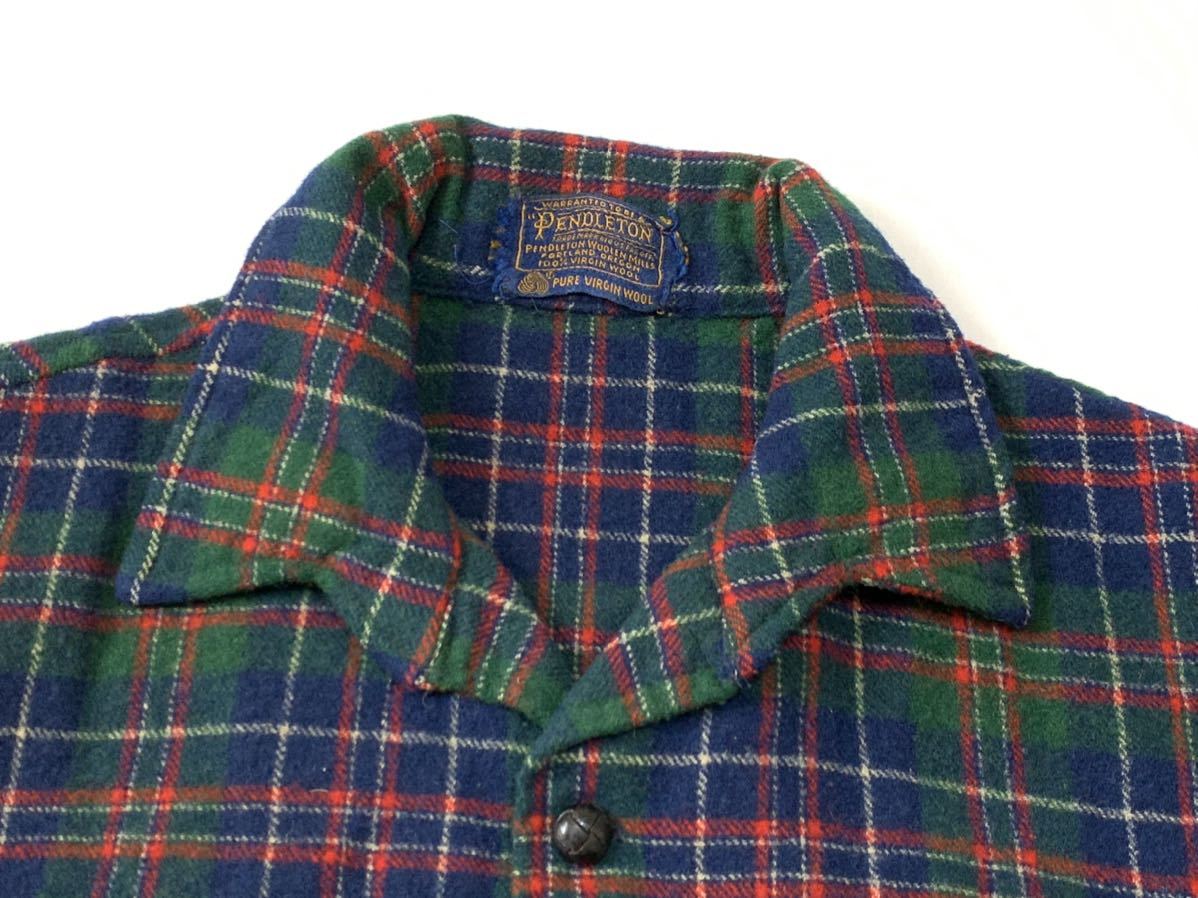 50's PENDLETON 肉厚 ウールシャツジャケット チェック / ビンテージ