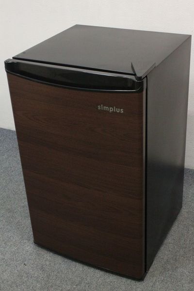 シンプラス 1ドア冷凍庫 ダークウッド 木目調 コンパクト インテリア 