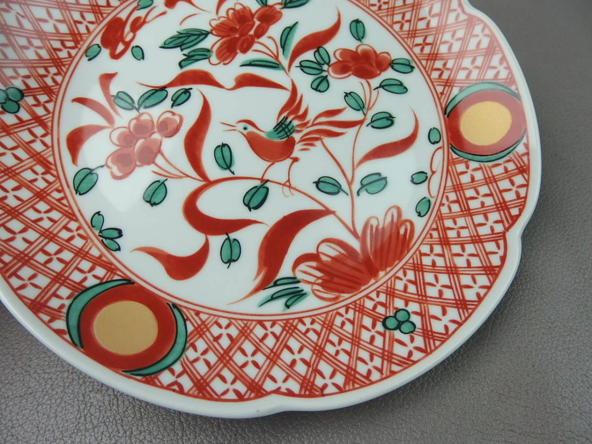 たち吉 赤絵花鳥 5枚セット 新品 五客揃 色絵花鳥 【たち吉／橘吉】 赤絵