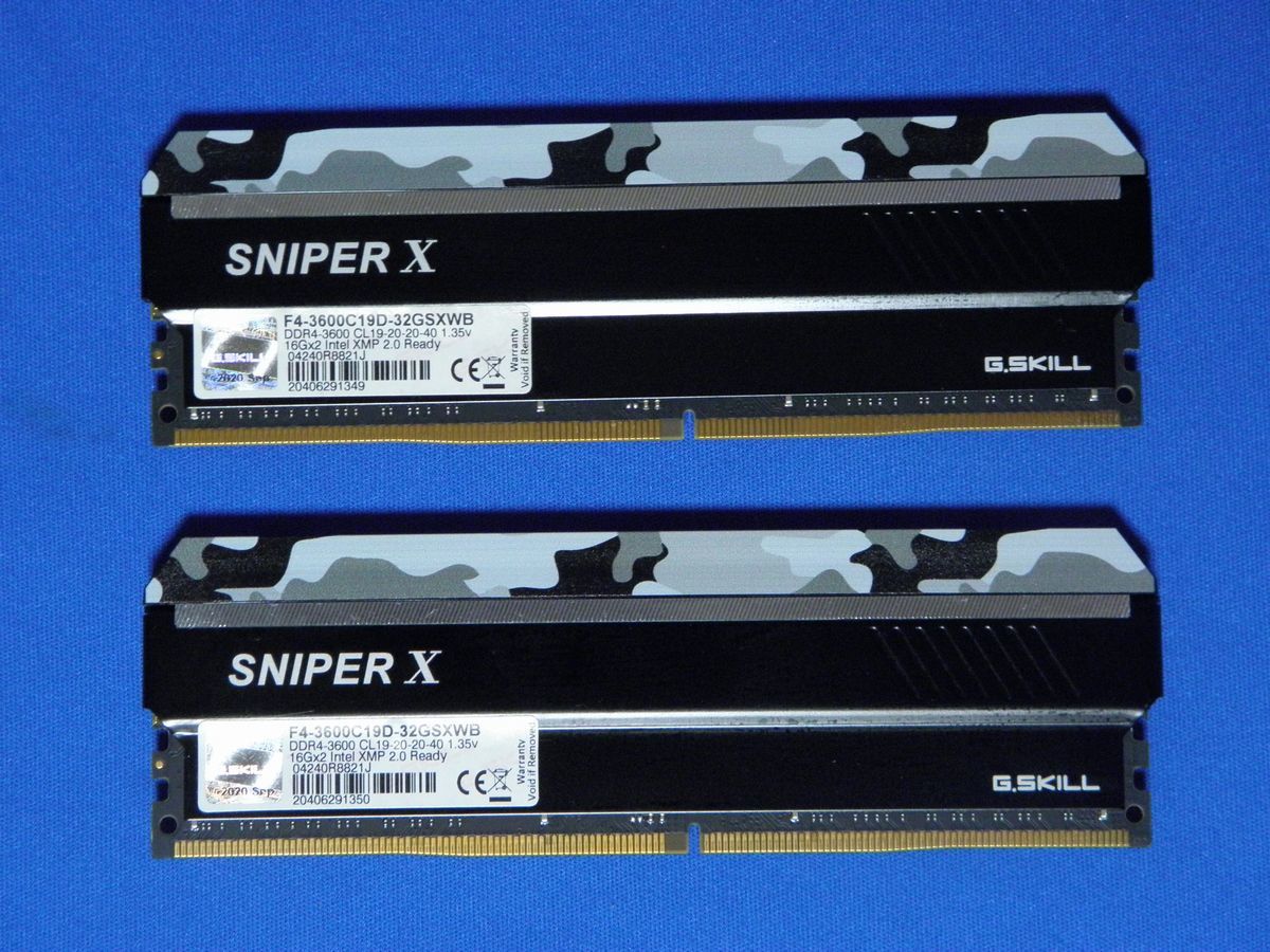 X F4-3600C19D-32GSXWB - Sniper 32GB Overview International DDR4 