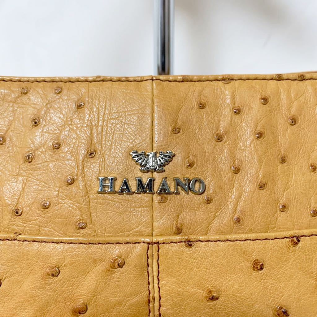 ◇極上！美品《HAMANO》濱野 ハマノ 本革 オーストリッチレザー