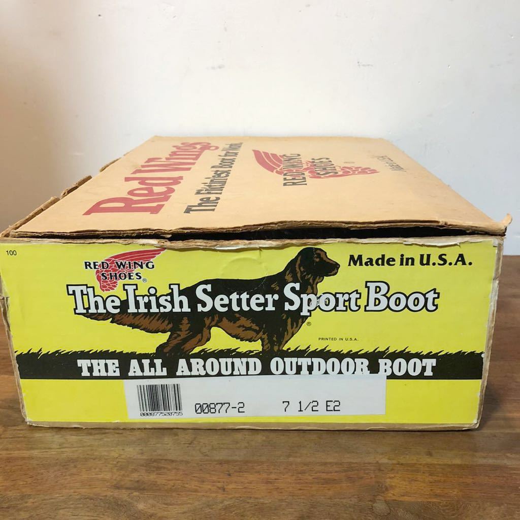 希少80年代 レッドウィング 白四角犬タグ 877 US7.5 EEワイズRED WING 