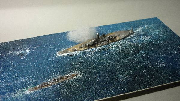 ☆1/3000 日本海軍ジオラマ完成品ワイド版「戦艦大和の最後」(日本