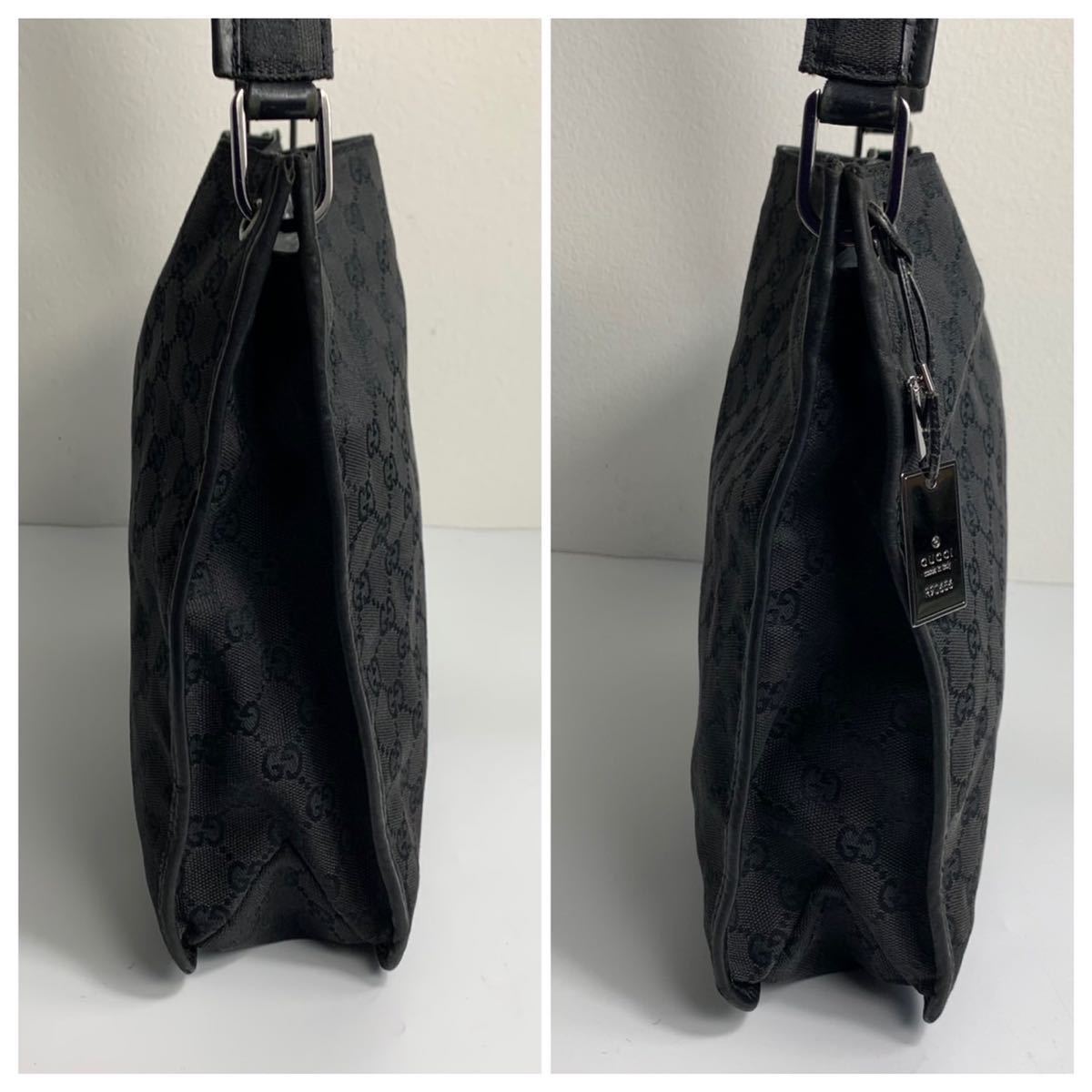 1円【極美品】GUCCI グッチ ショルダーバッグ メッセンジャー GG柄 