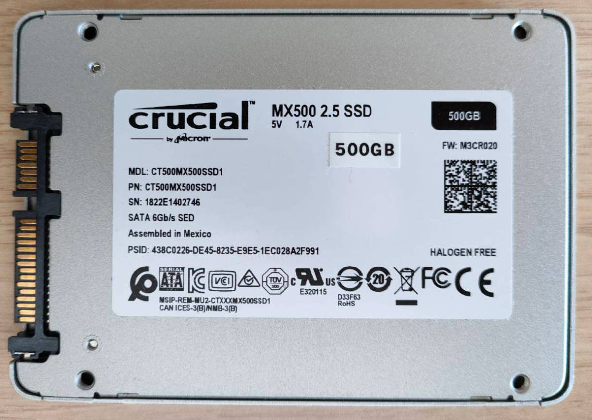 Crucial 500GB MX500 SATA 3D NAND 2.5-inch 7mm CT500MX500SSD1 2.5 