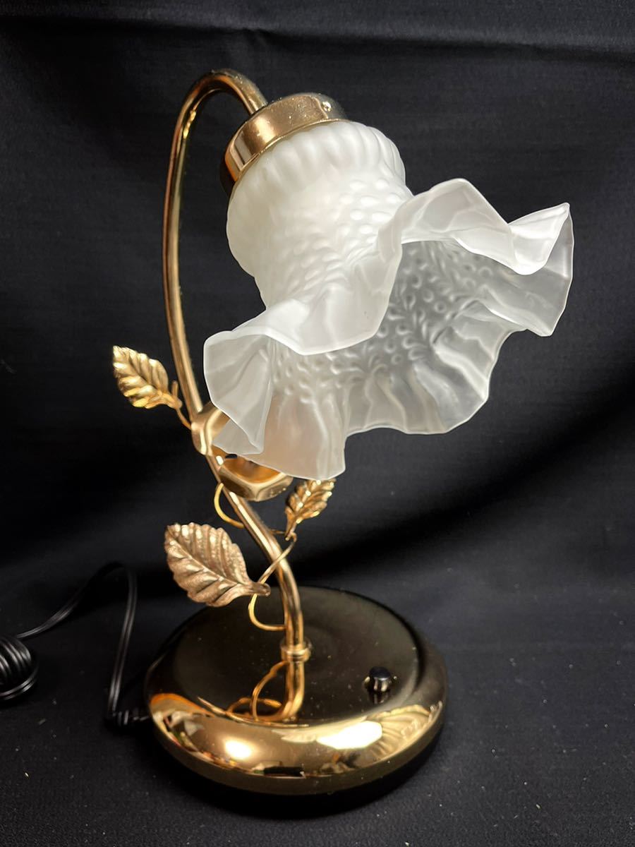 □ 卓上スタンドランプ テーブルランプ 金の薔薇 照明 ライト 電気